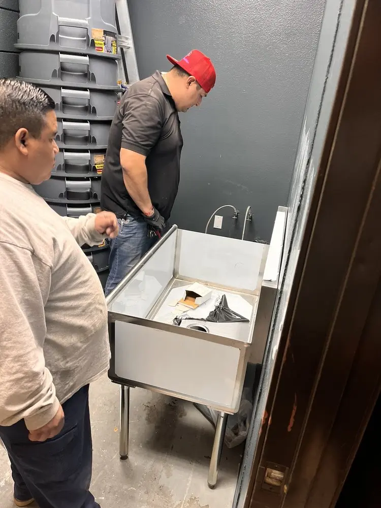 Commercial plumbing and sink installation in Montague